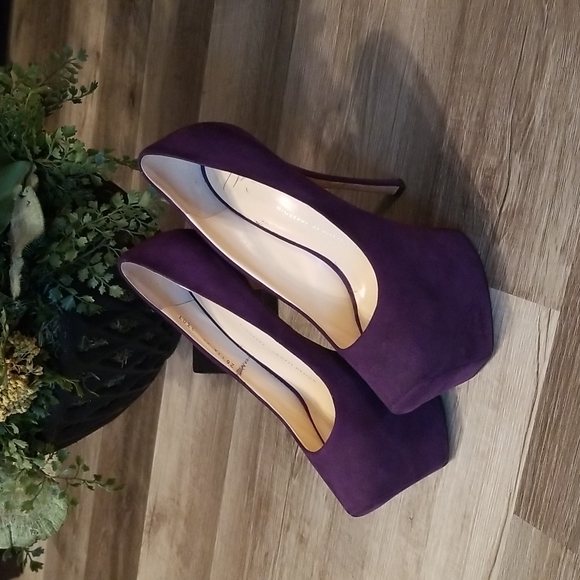 GIUSEPPE ZANOTTI PURPLE SUEDE PLATFORM PUMPS - Size 8 - Picture 2 of 6
